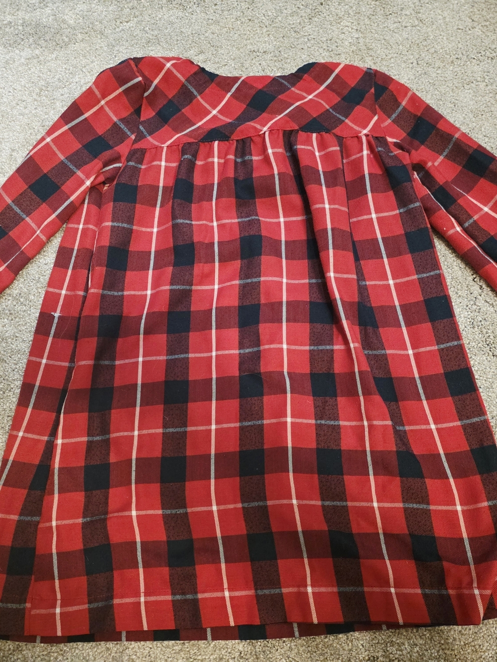 Disney Kids Red Plaid Minnie Mouse Nightgown - Picture 4 of 4